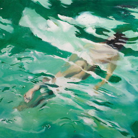 Below-the-surface-green-swimmer